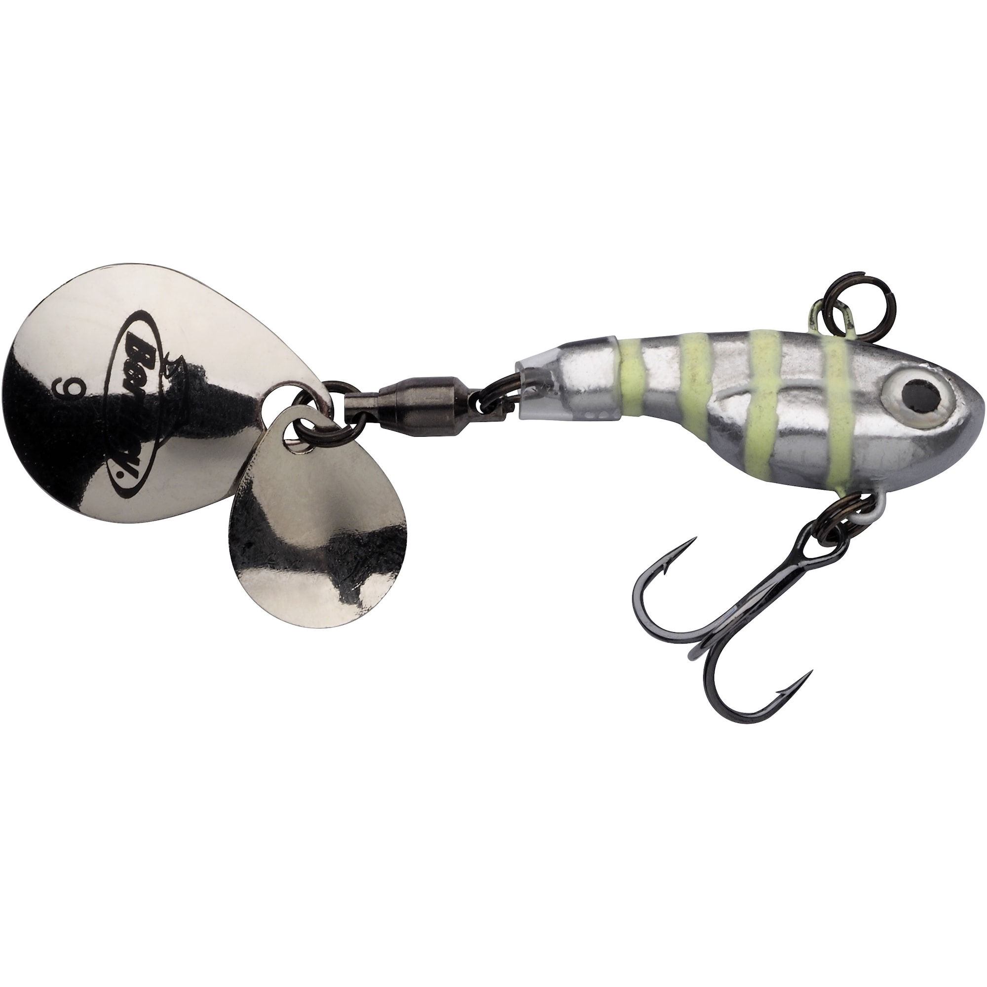 REA/Black Friday Berkley Pulse Spintail 5 g Glow Silver Zebra