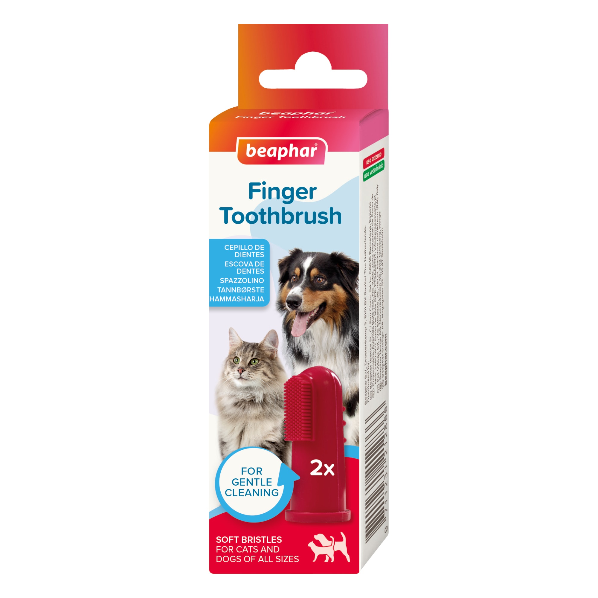 Beaphar, Silicone Finger Toothbrush 2pcs