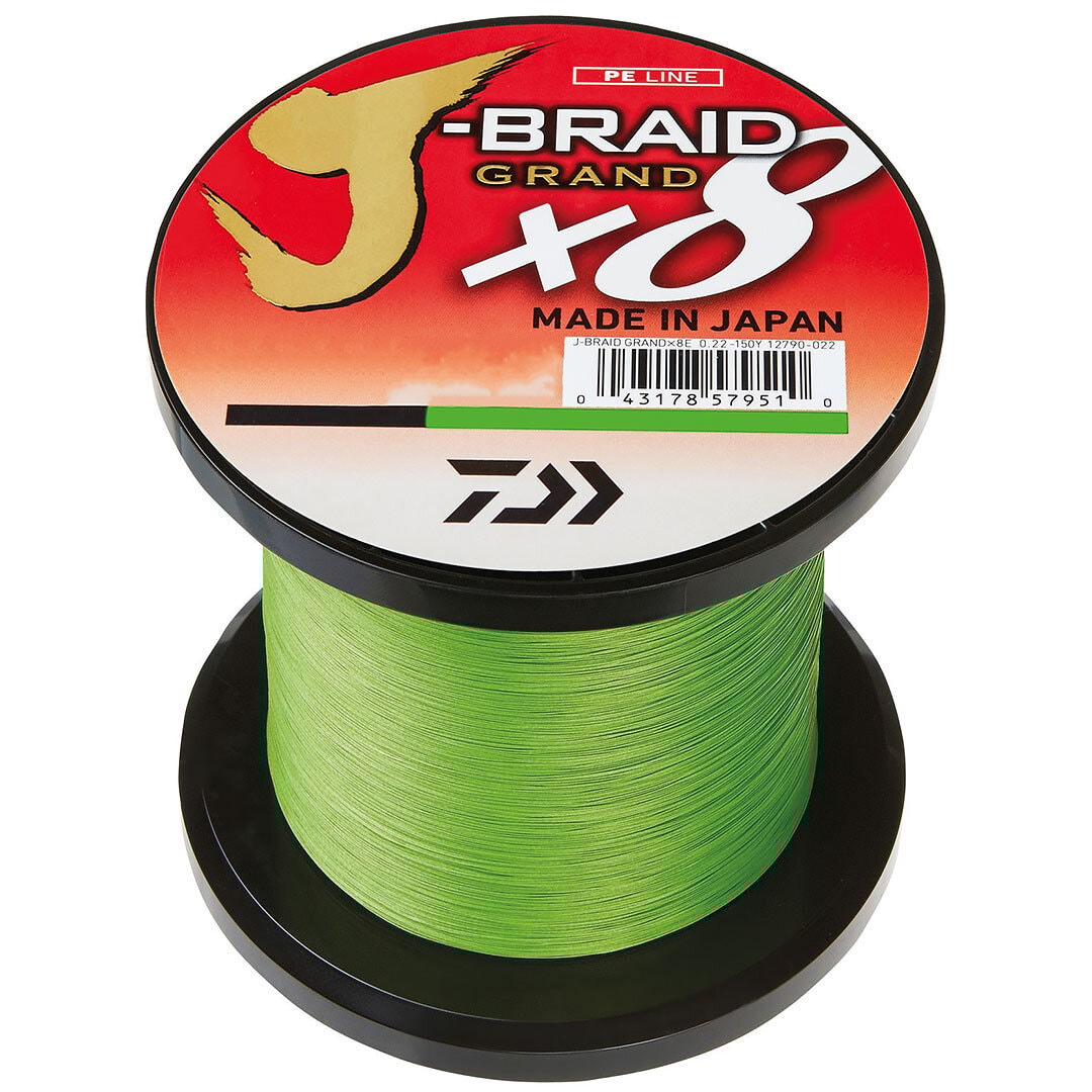 Daiwa J-Braid Grand X8 0,13mm 1350m Chartreuse -