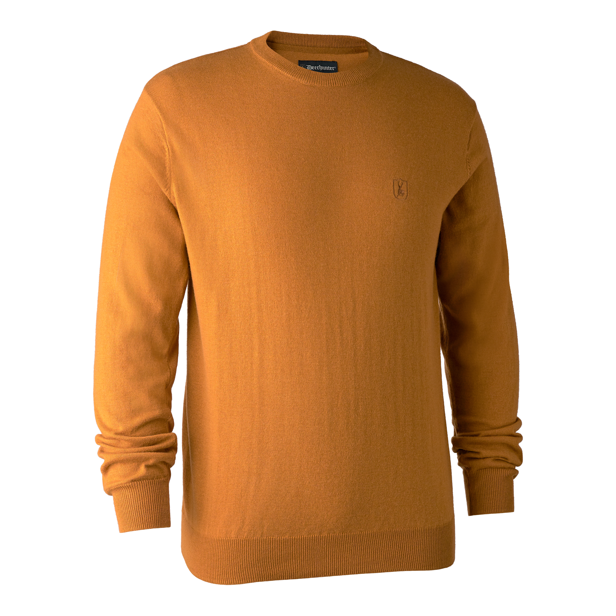 Deerhunter Kingston Stickad Tröja med rund hals Golden Oak Herr S