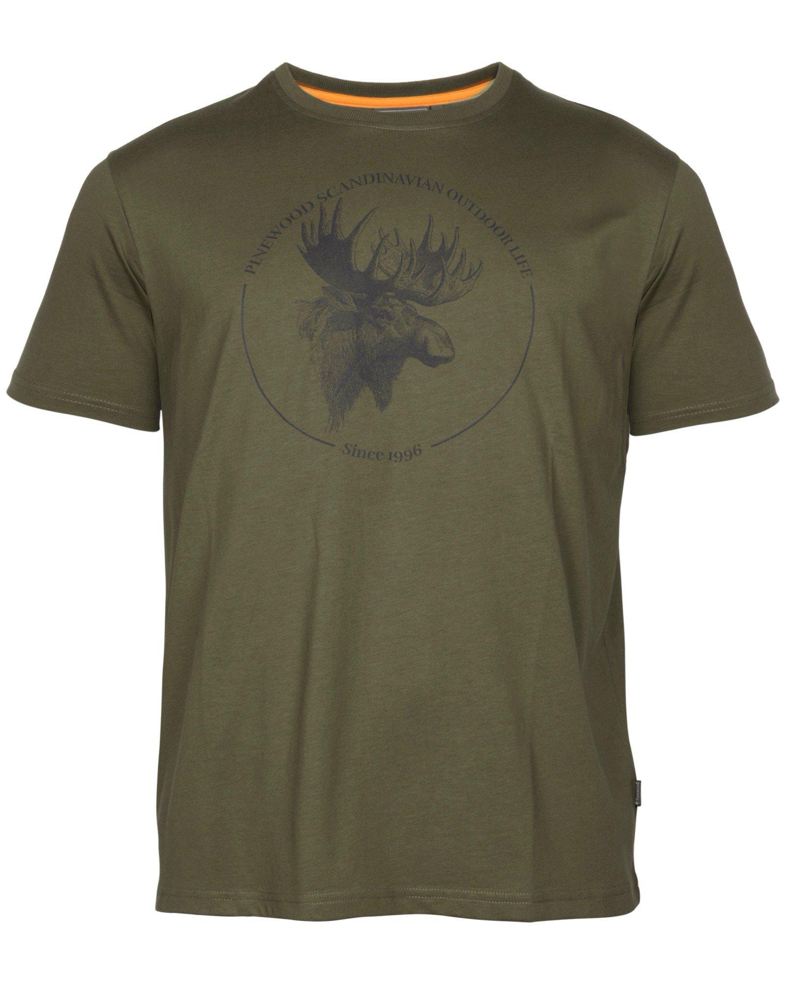 Pinewood Moose T-Shirt Herr Olive