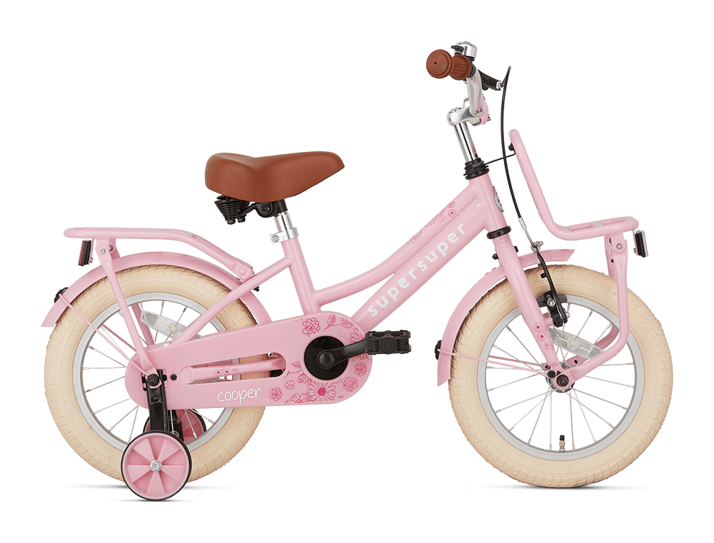 SuperSuper Barncykel COOPER 14" LOW FRAME Rosa