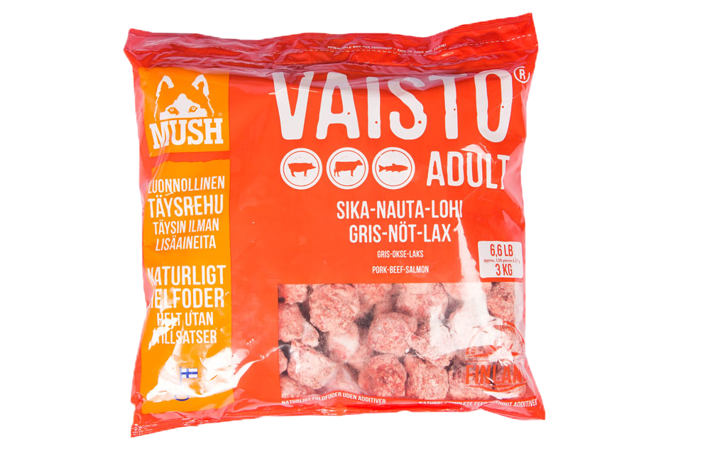 MUSH Vaisto® Röd (Gris-nöt-lax) 3 kg