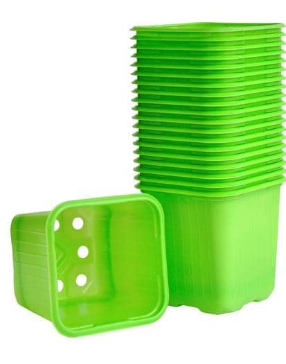 20-p plastkrukor 8 cm limegrön