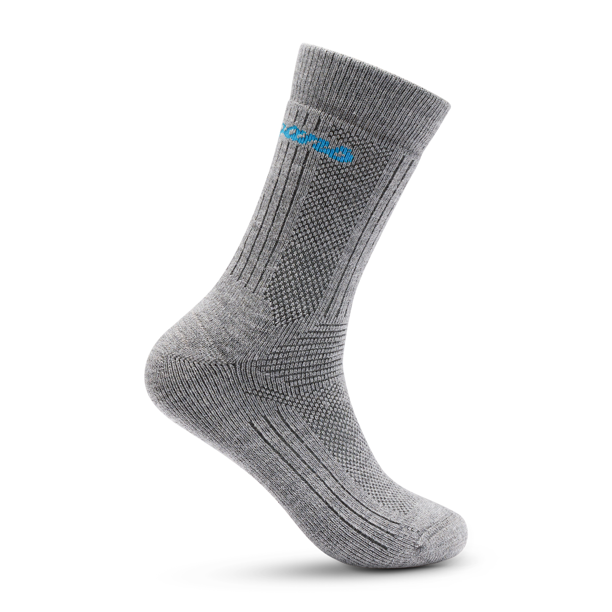 Bergans Allround Warm Socka Merinoull Solid Grey/Aqua Lagoon