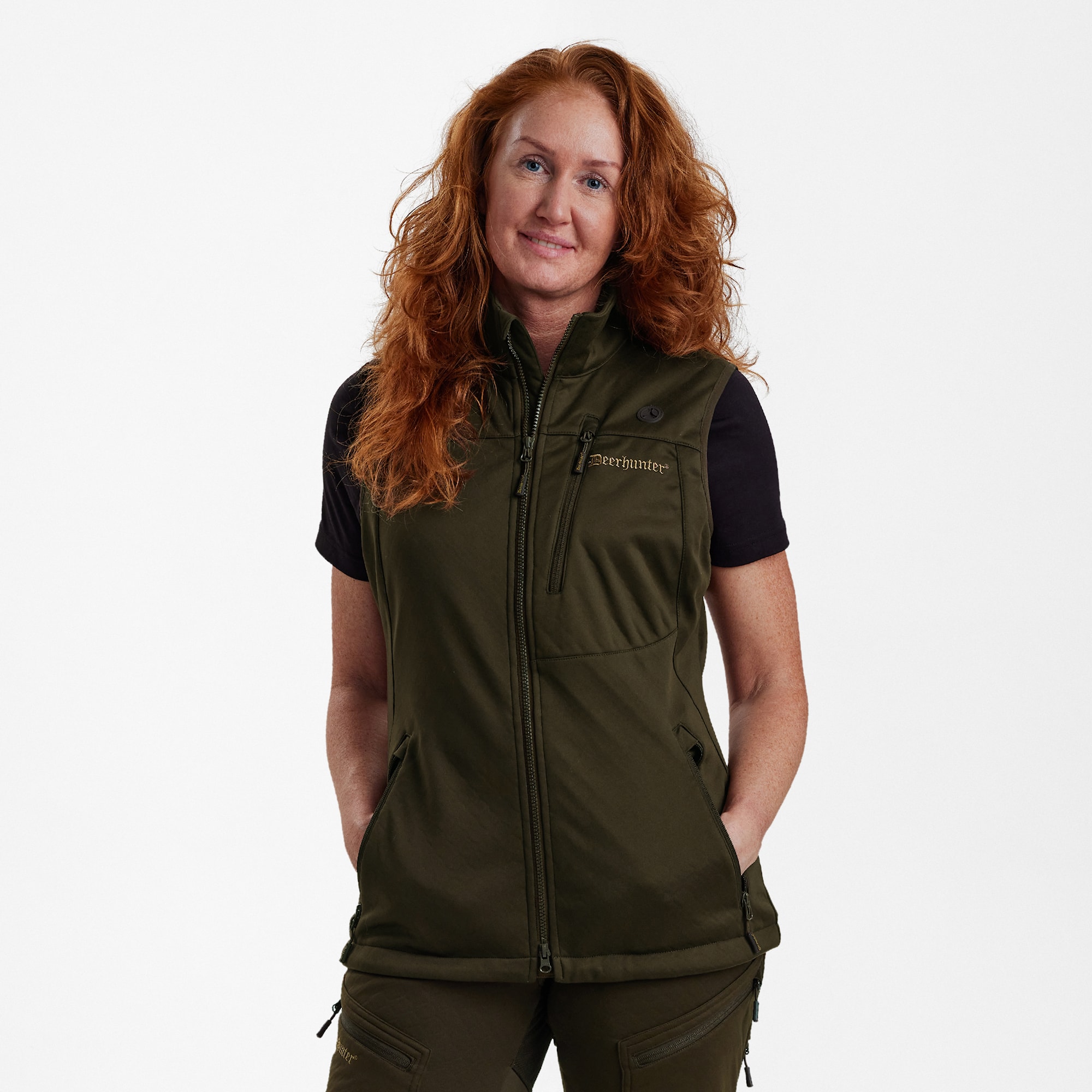 Deerhunter Lady Excape Softshell-väst Dam Art Green