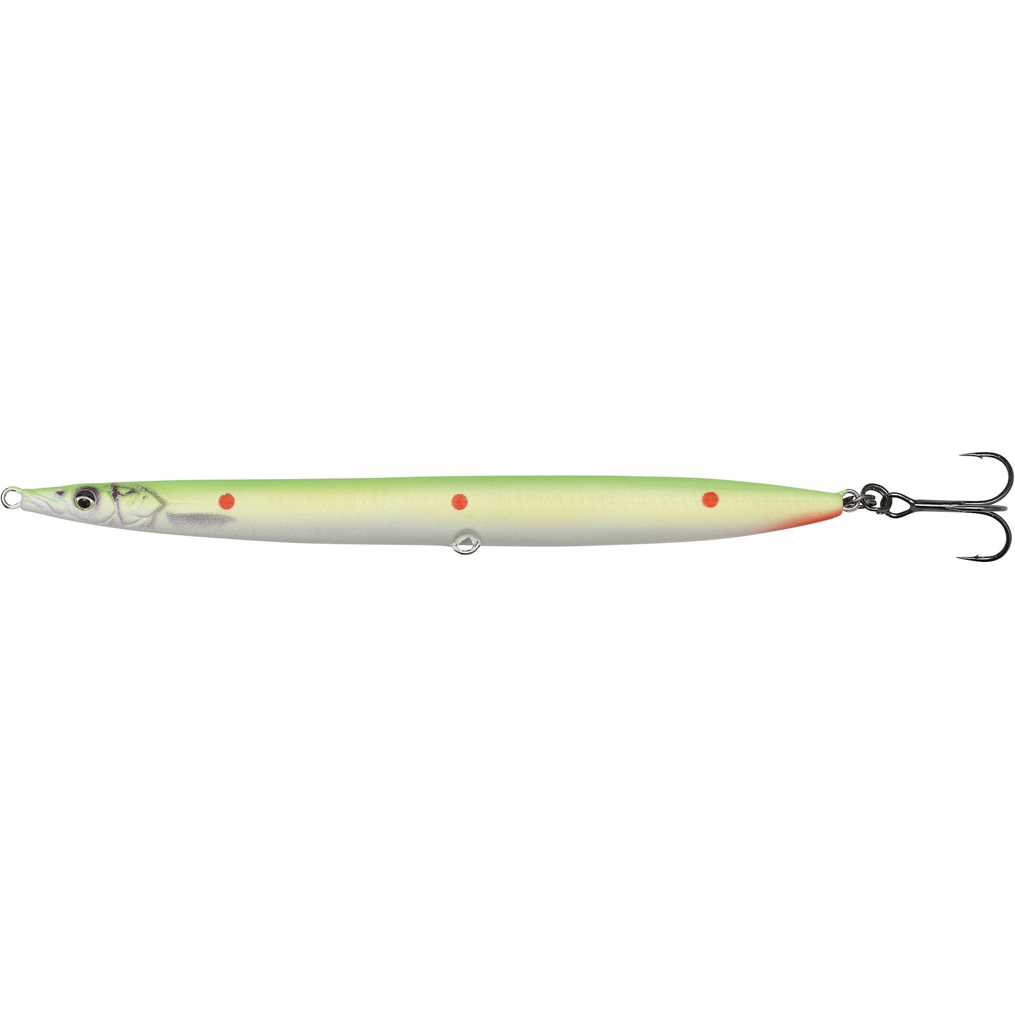 SG 3D Sandeel Pencil 13 g Fluo Green Red Dots -