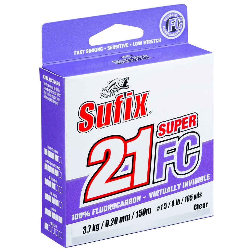 Sufix Super 21 Fluorocarbon 0,28 mm 150 m Clear -