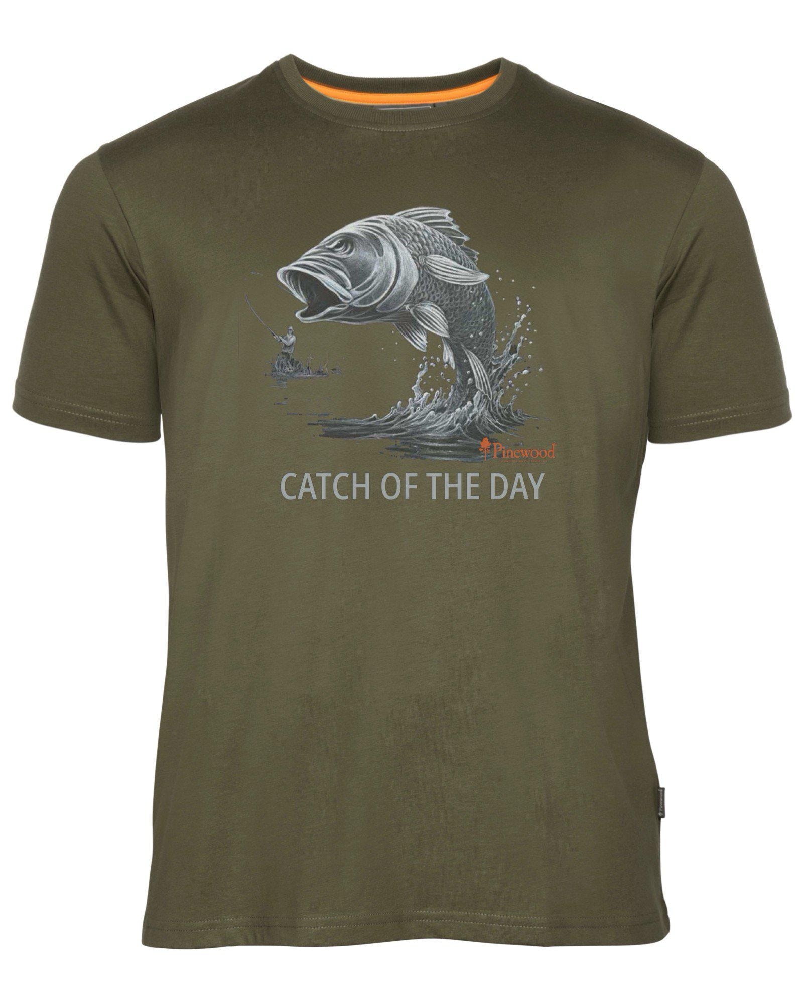 Pinewood Fish T-Shirt Herr Olive