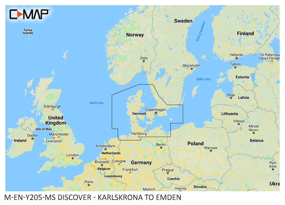 C-MAP® DISCOVER™ - Y205 Danmark Karlskrona/Emden -