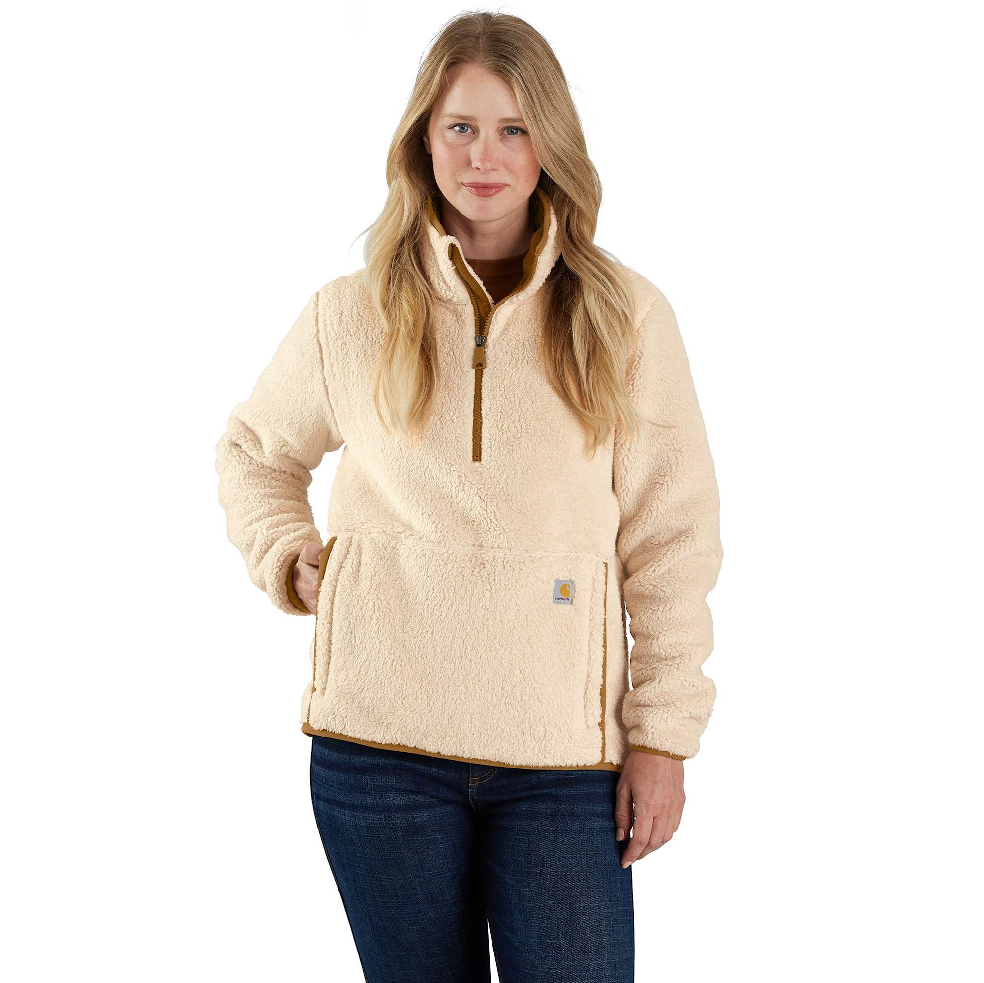 Carhartt Loose fit fleece pullover, Dame, Oat milk