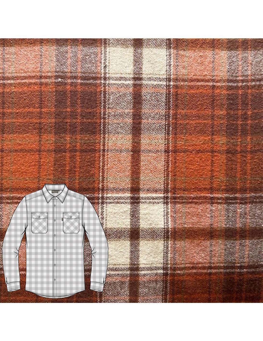 Pinewood Härjedalen Skjorta Herr Terracotta/Brown