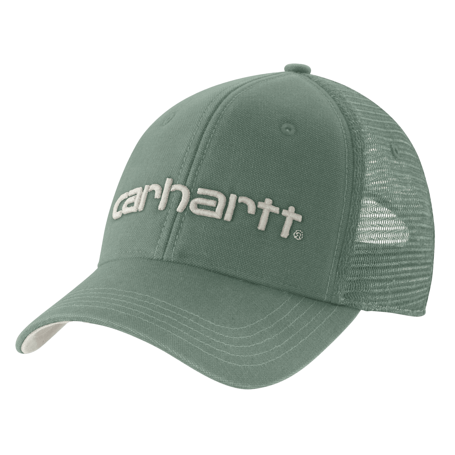 Carhartt Canvas Mesh-Back Logo Graphic Cap Men Green Slate/Malt