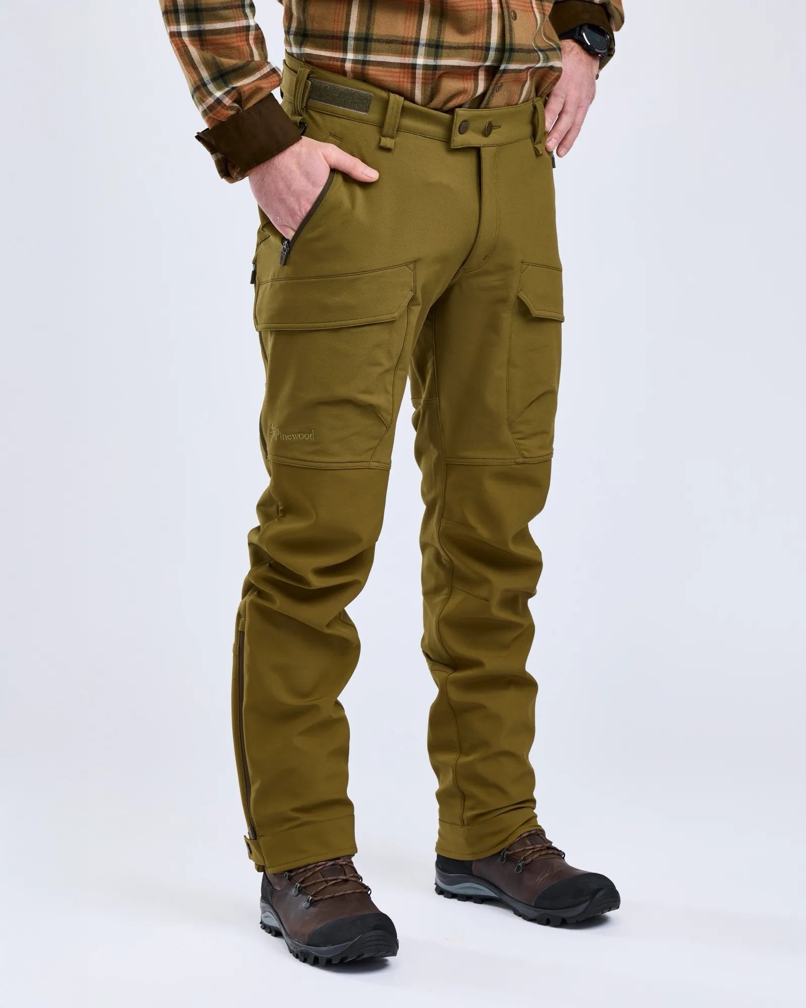 Pinewood Furudal Hunters Hybrid Stretch Byxor Herr Olive Green