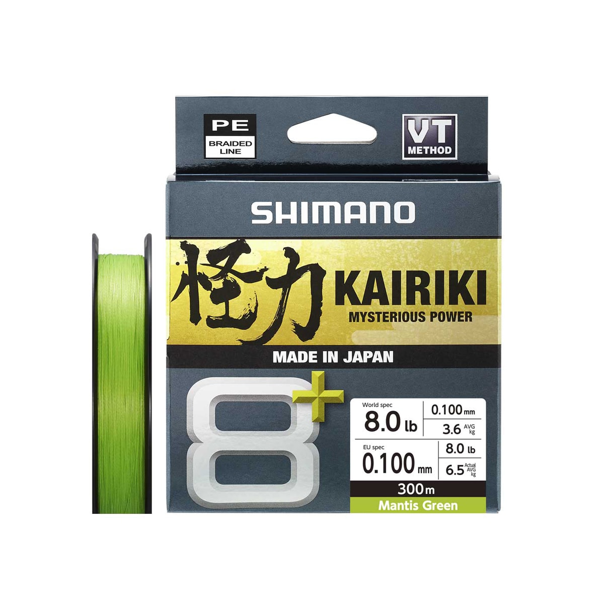 Shimano Geflochtene Schnur Kairiki 8+ 300 m Mantis Green