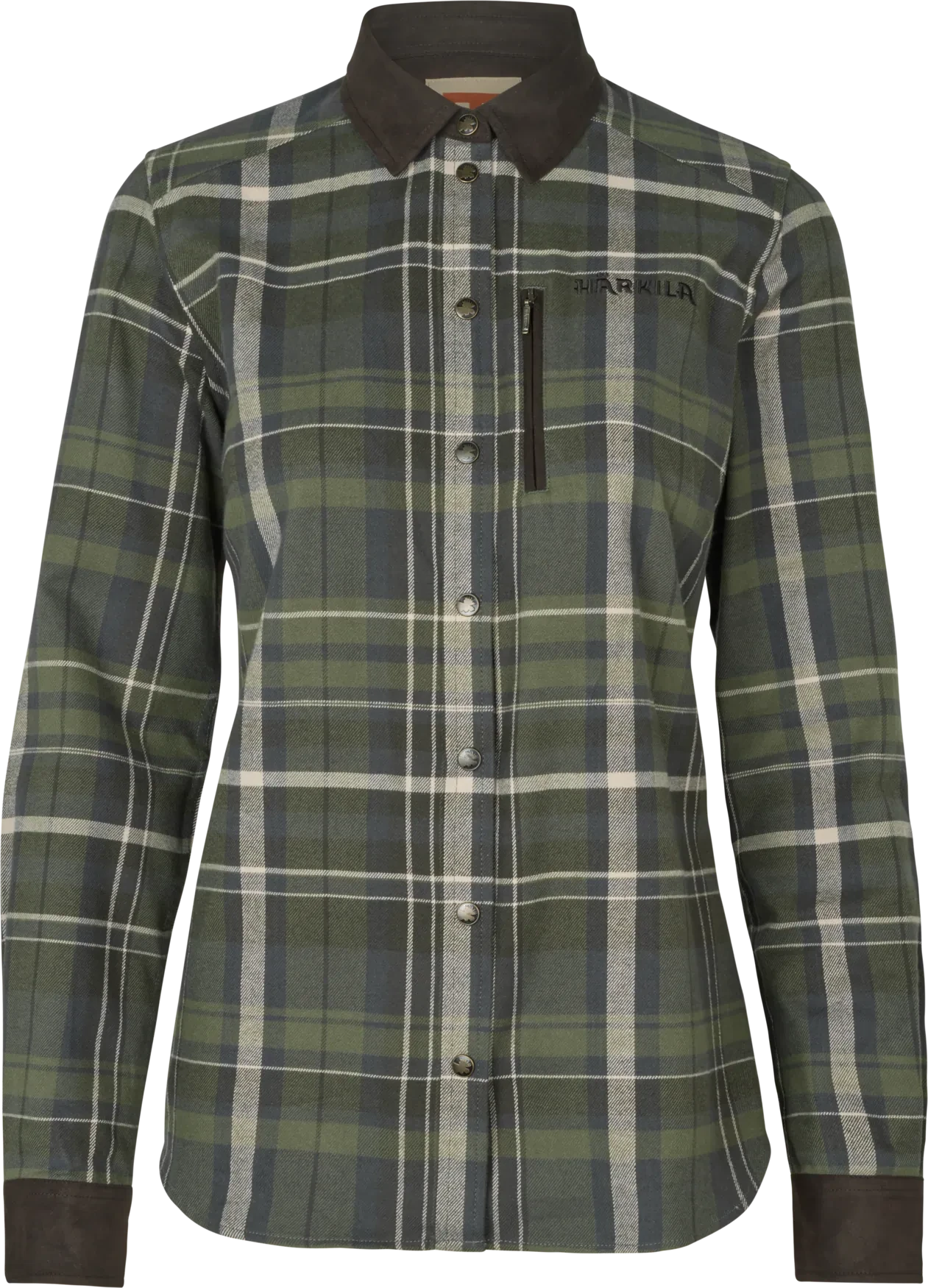 Härkila Pajala L/S Shirt Dame Olive check