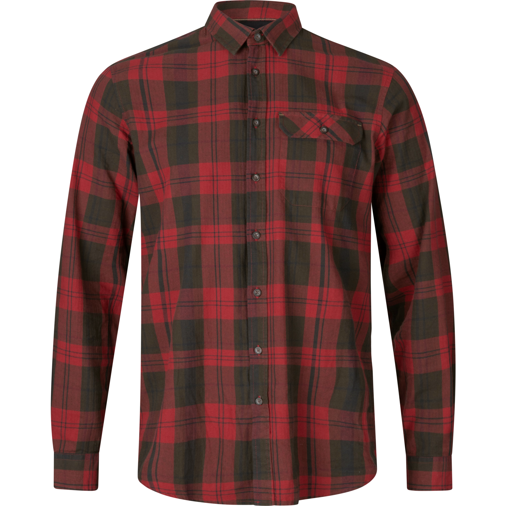 Seeland Highseat Skjorta Herr Red Forest Check