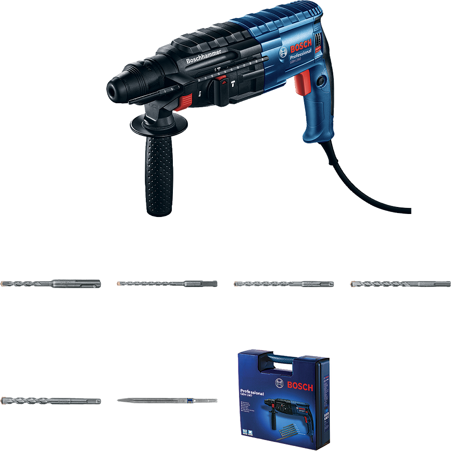 Bosch Borrhammare GBH 240 + Sds Plus Set