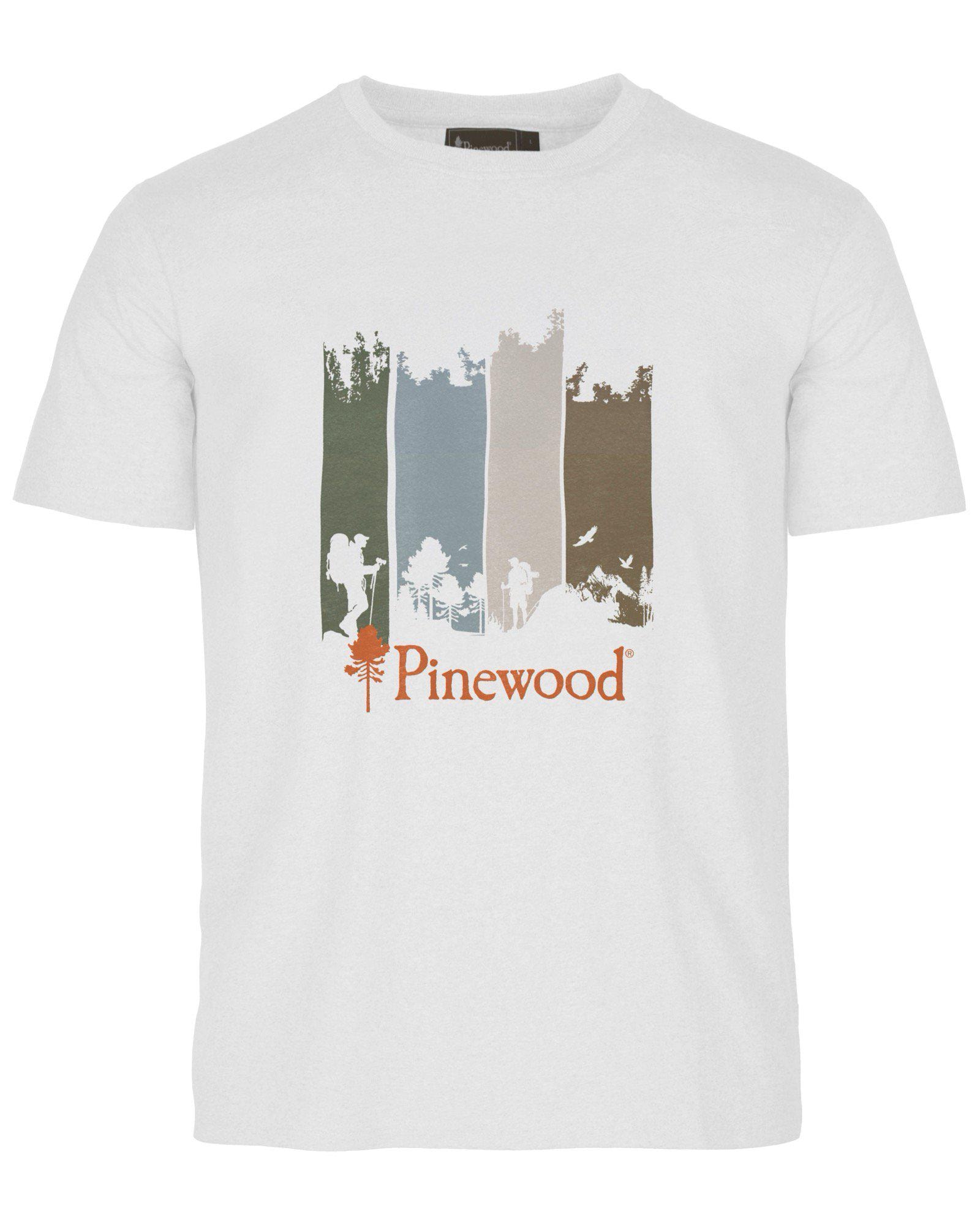Pinewood Finnveden Recycled Outdoor T-shirt Herr White Melange Adventure