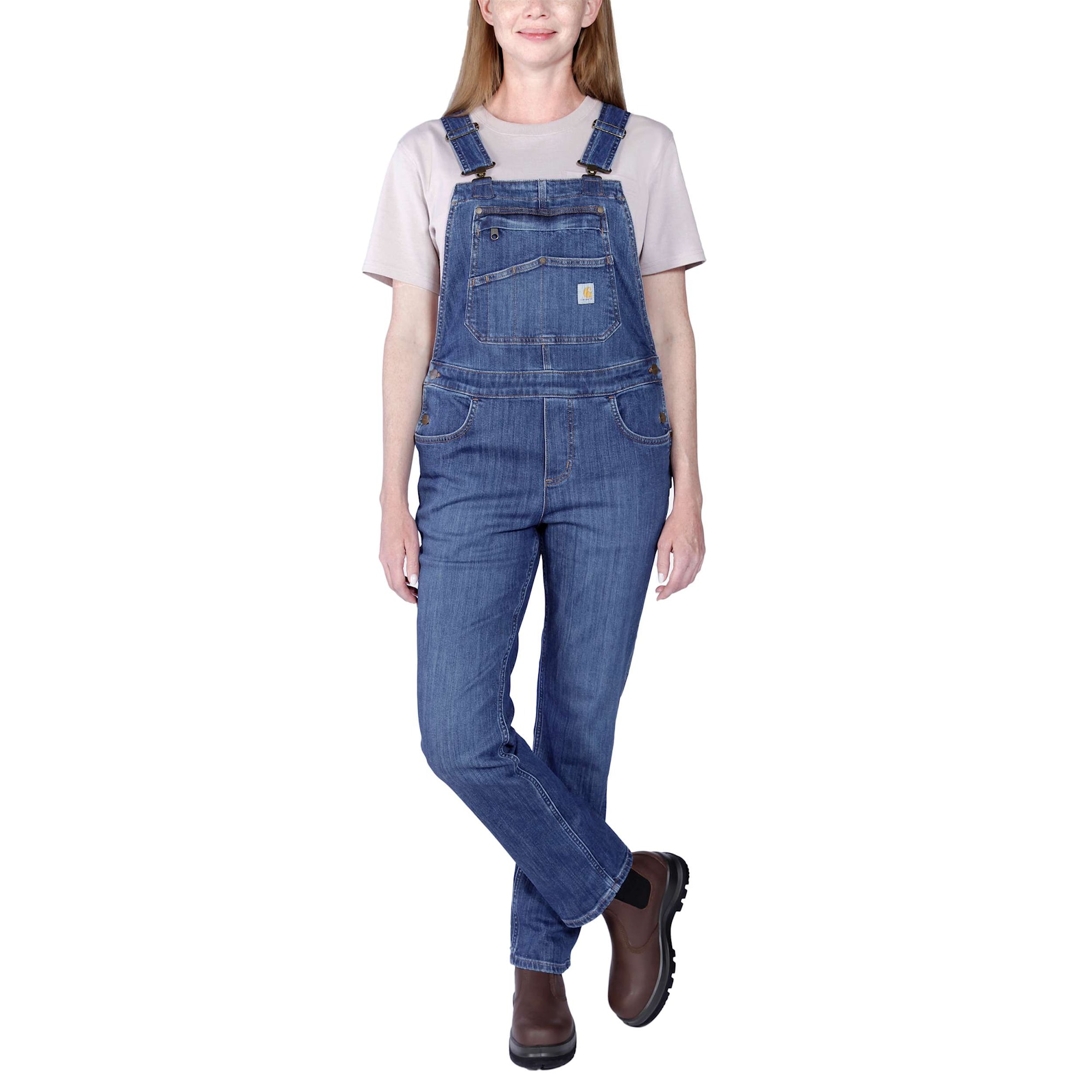 Carhartt Denim Suspender Pants Women Arches