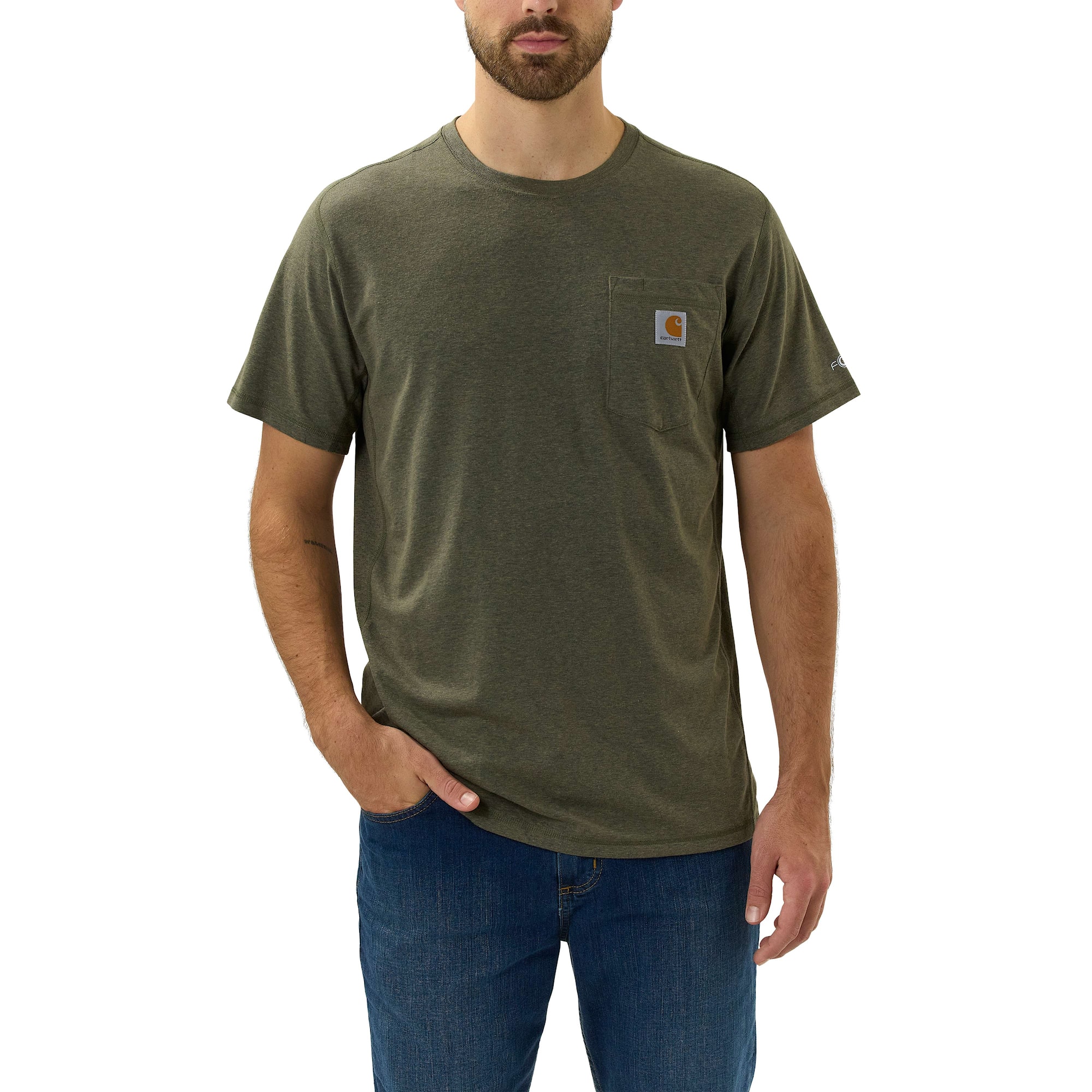 Carhartt Force Pocket T-Shirt Mens Basil Heather