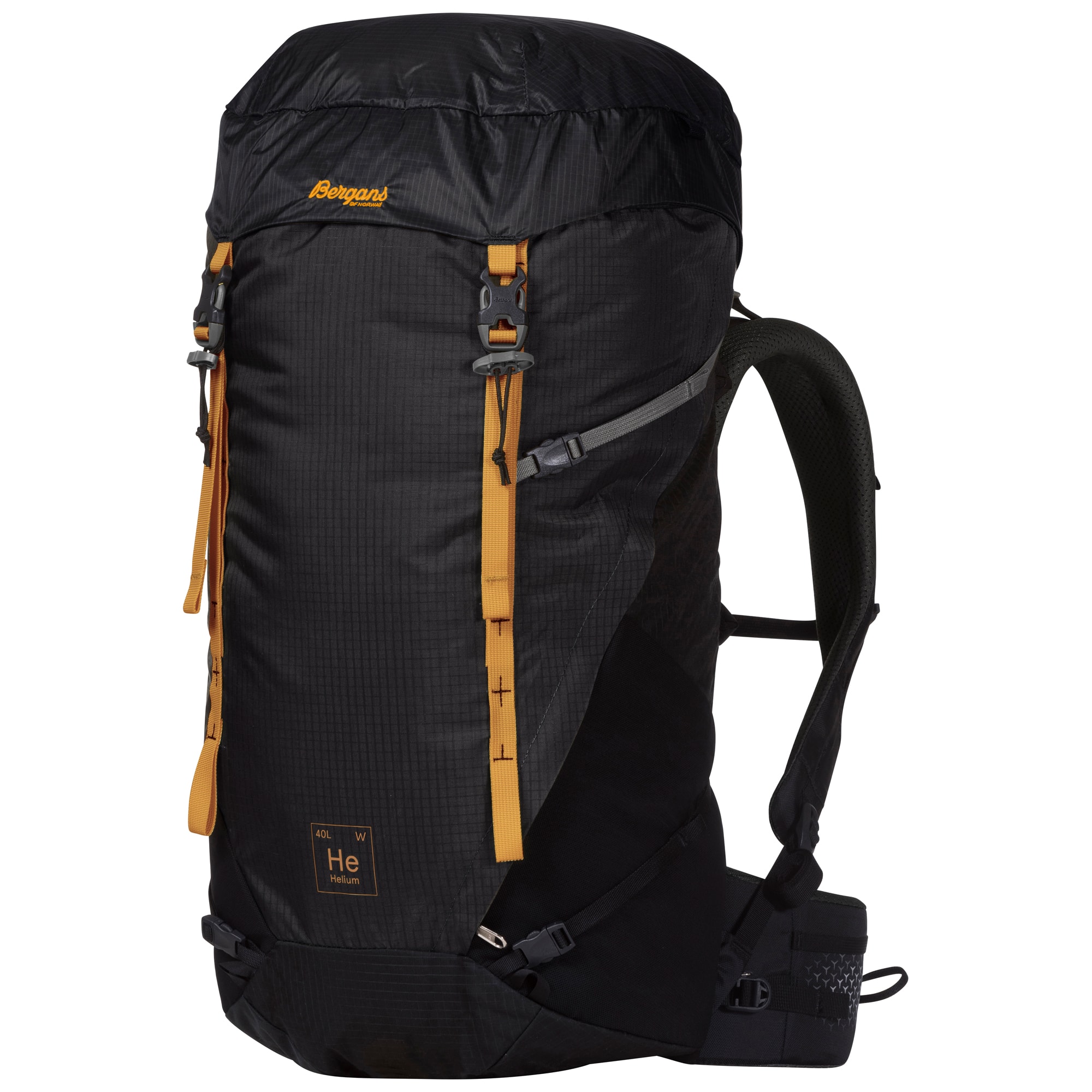Bergans Helium V5 40L Naisten tumma varjostaharmaa/musta/kultakeltainen
