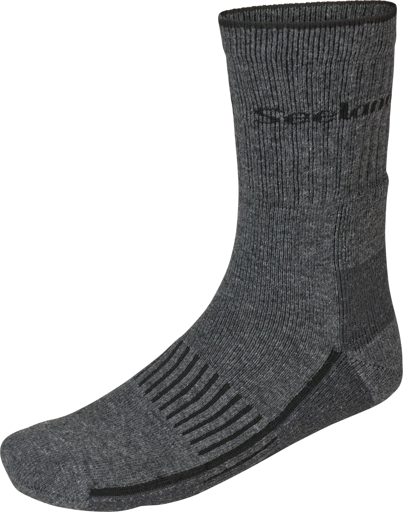 Seeland Feldschwere Merinowollsock Herr Grey Melange/Black