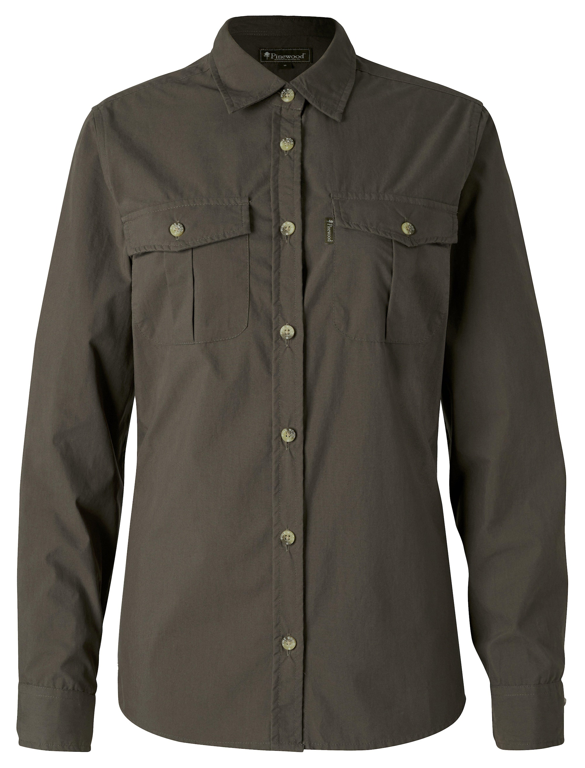Pinewood InsectSafe Poplin L/S Skjorta Dam Dark Olive