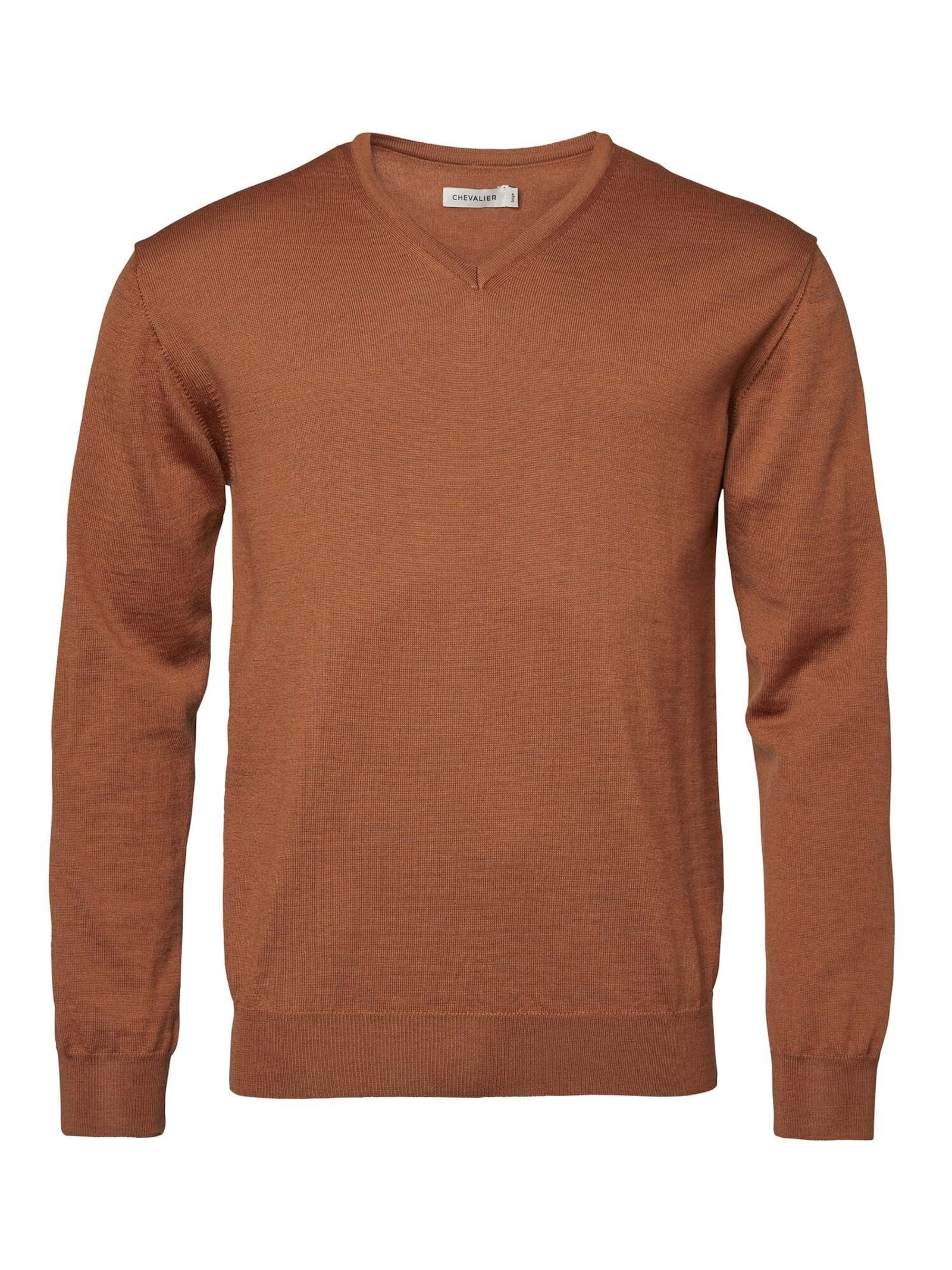 Chevalier Aston V-Neck Merino Pullover Men Amber