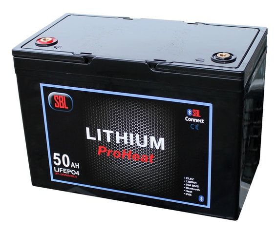SBL 50Ah 24V Lithiumbatteri Bluetooth och Värme