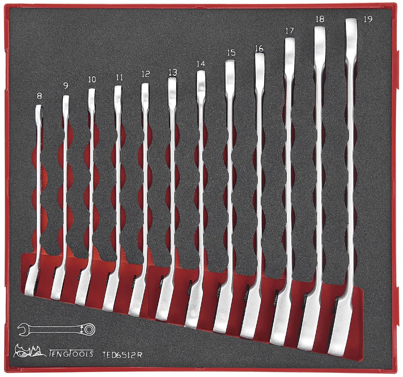 Teng Tools U-Ringspärrnsats TED6512R Metrisk 8-19mm 12 delar