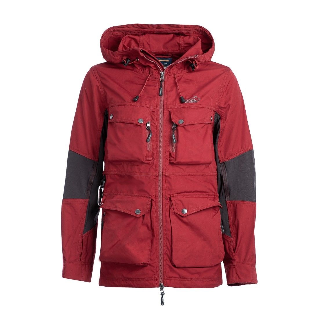 Arrak Outdoor Hybrid Jacket naisten tummanpunainen