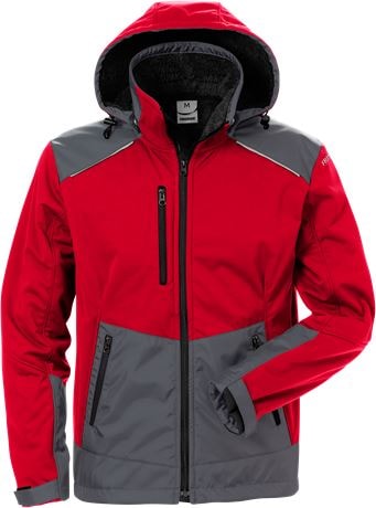 Fristads Fodrad Softshelljacka 4060 CFJ Röd/Grå 2XL