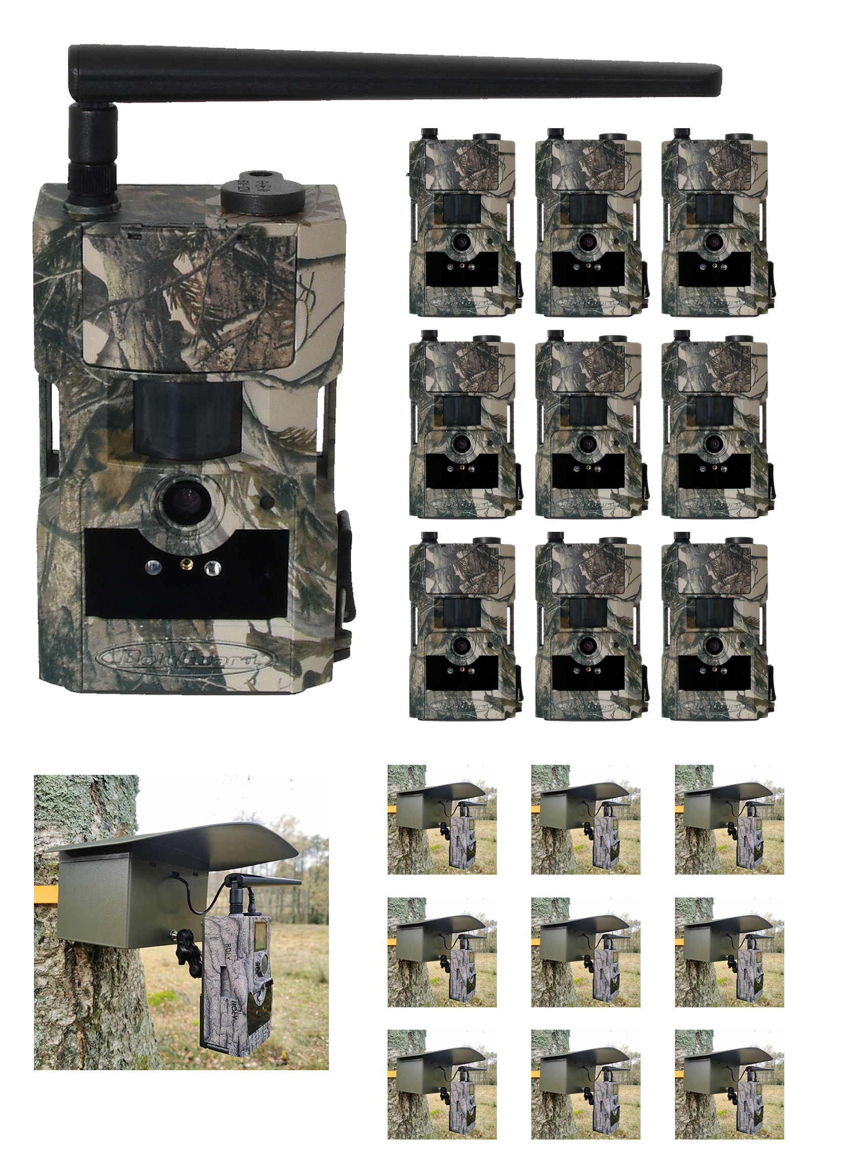 10-pakning Bolyguard BG584-T2 V2 Viltkamera 4G - inkl. 3 måneder HylteSIM -