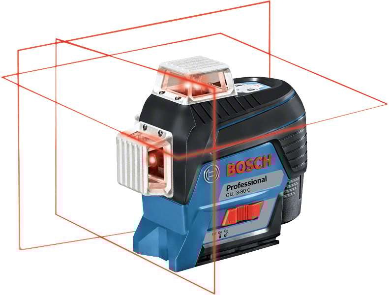 Bosch Cirkellaser GLL 3-80 C i L-BOXX utan batteri & laddare