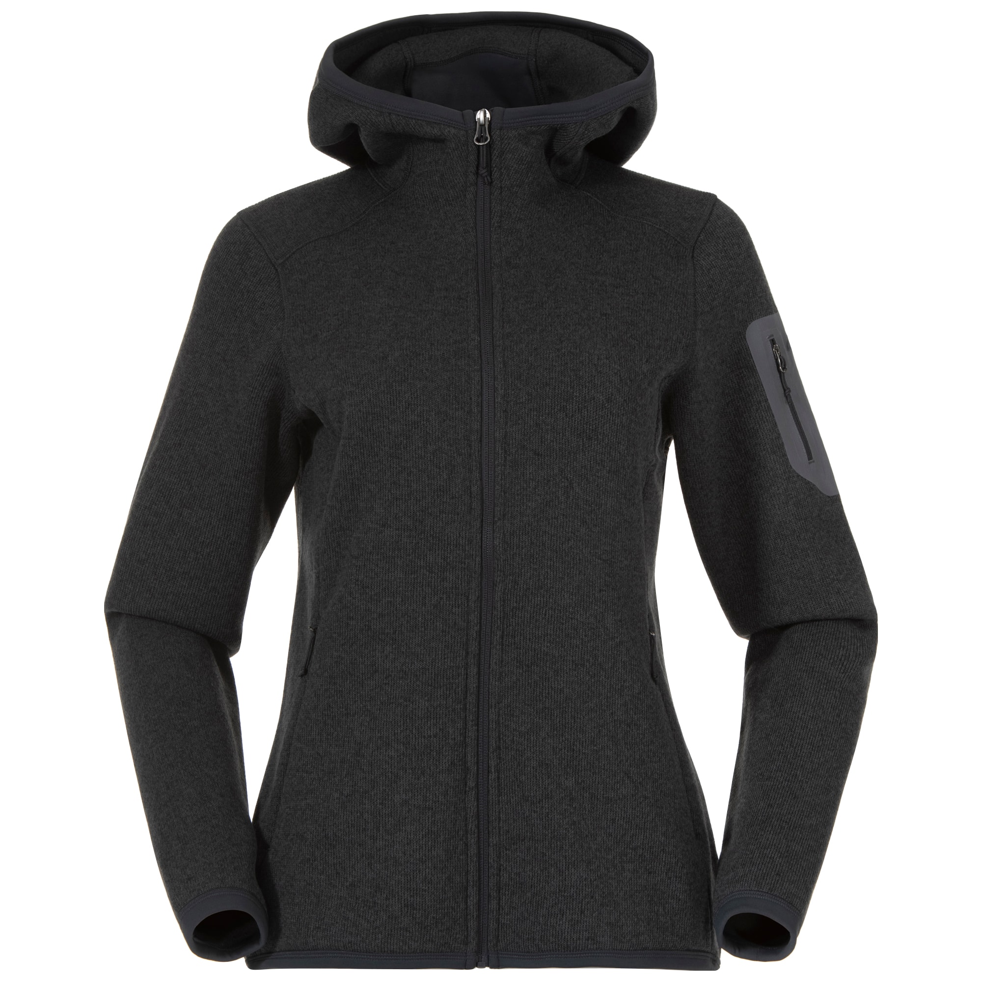 Bergans Kamphaug Knitted Hoodie Women Dark Shadow Grey