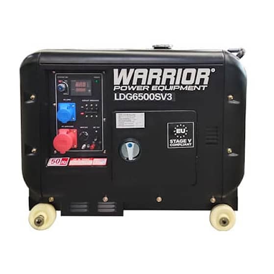 Warrior Elverk 5.5kW 3-fas diesel, ATS