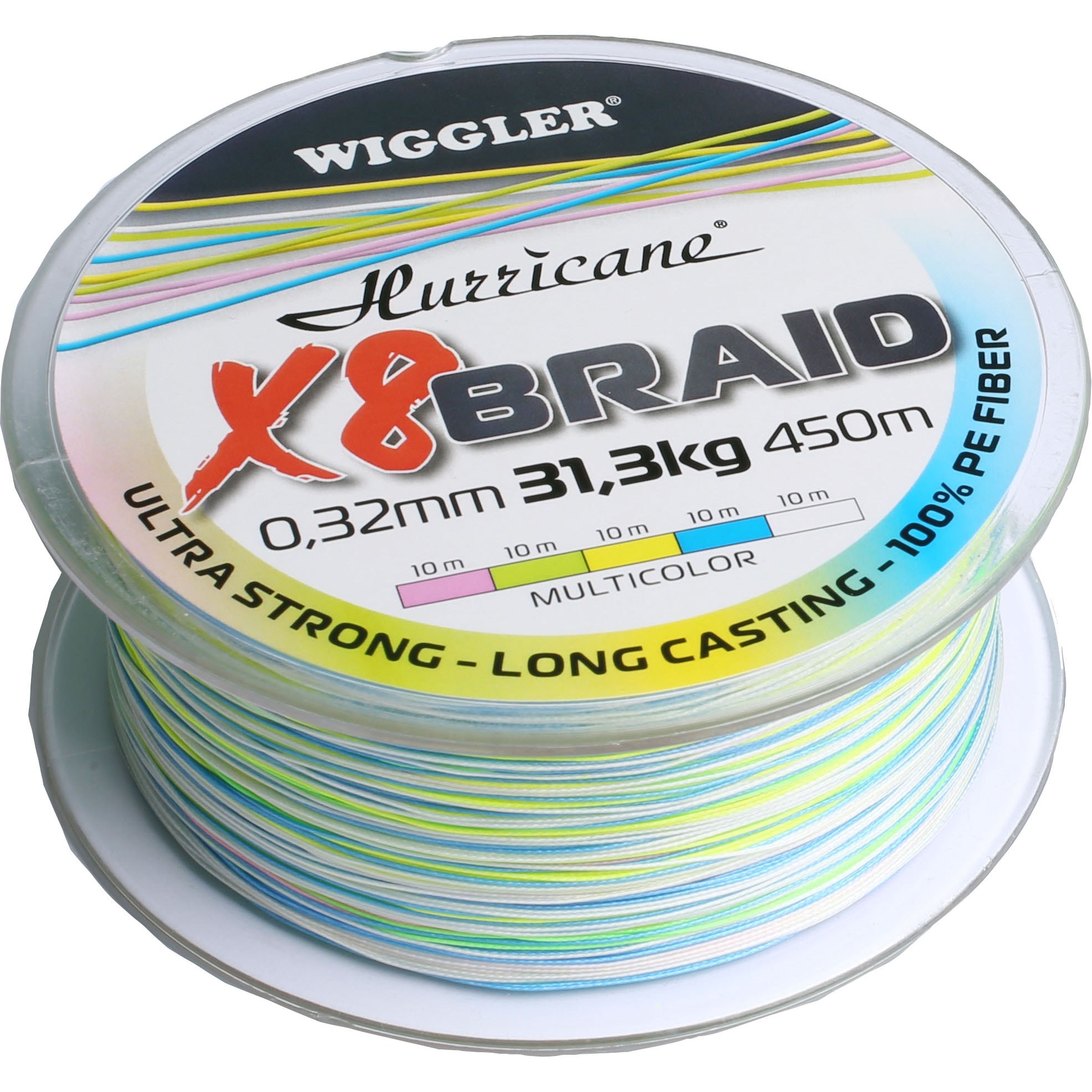 Hurricane X8 Braid 450m Multicolor Flätlina