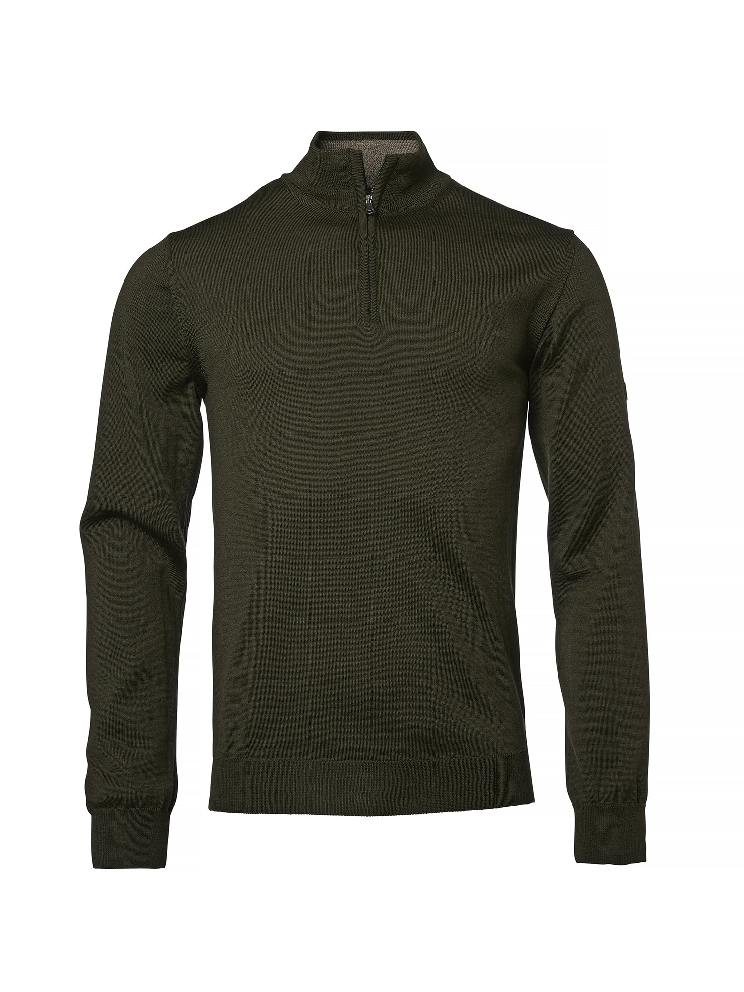 Chevalier Aston Half Zip Merino Långarmad tröja Herr,S, Mörgrön