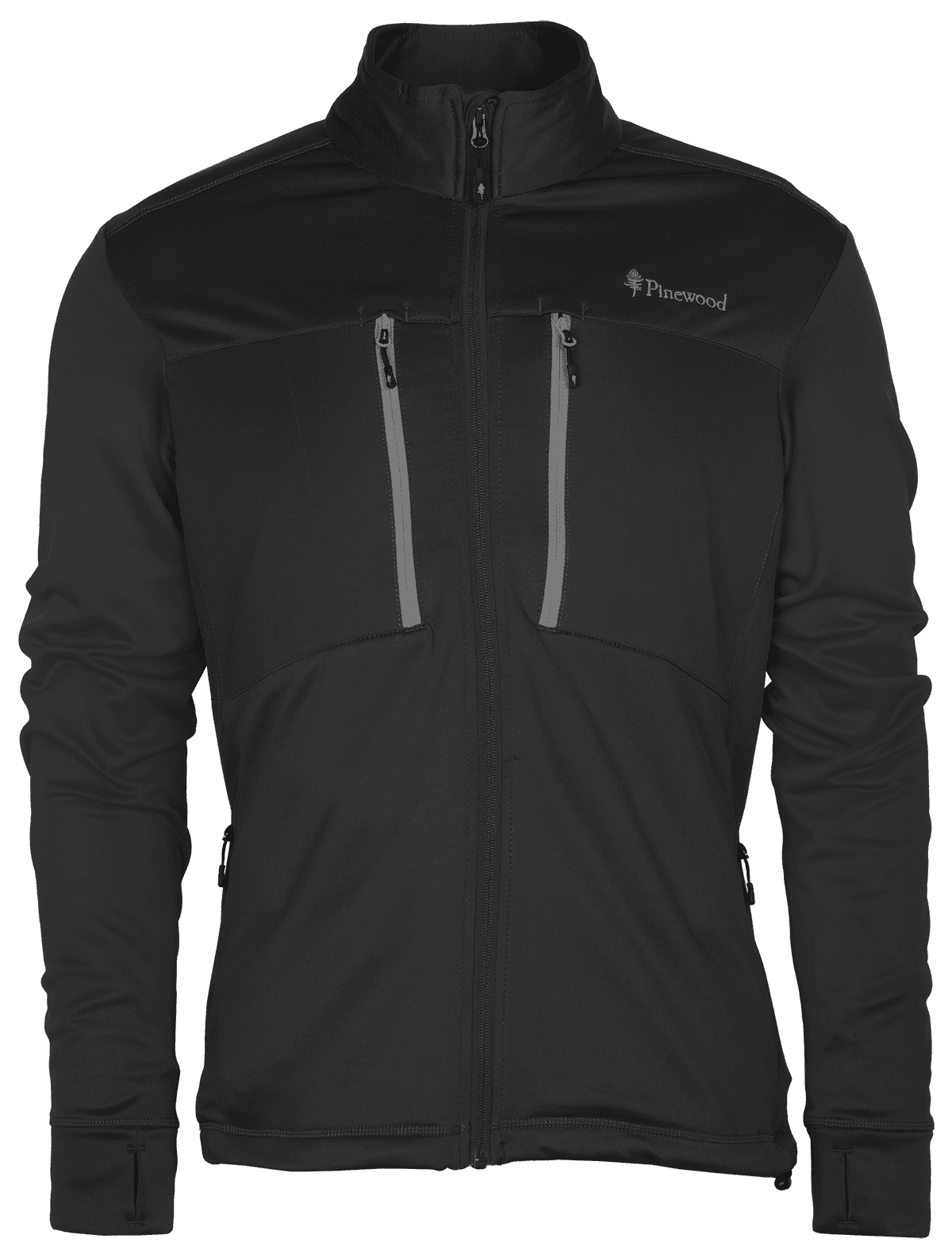 Pinewood Abisko Power Fleecejacka Herr Black