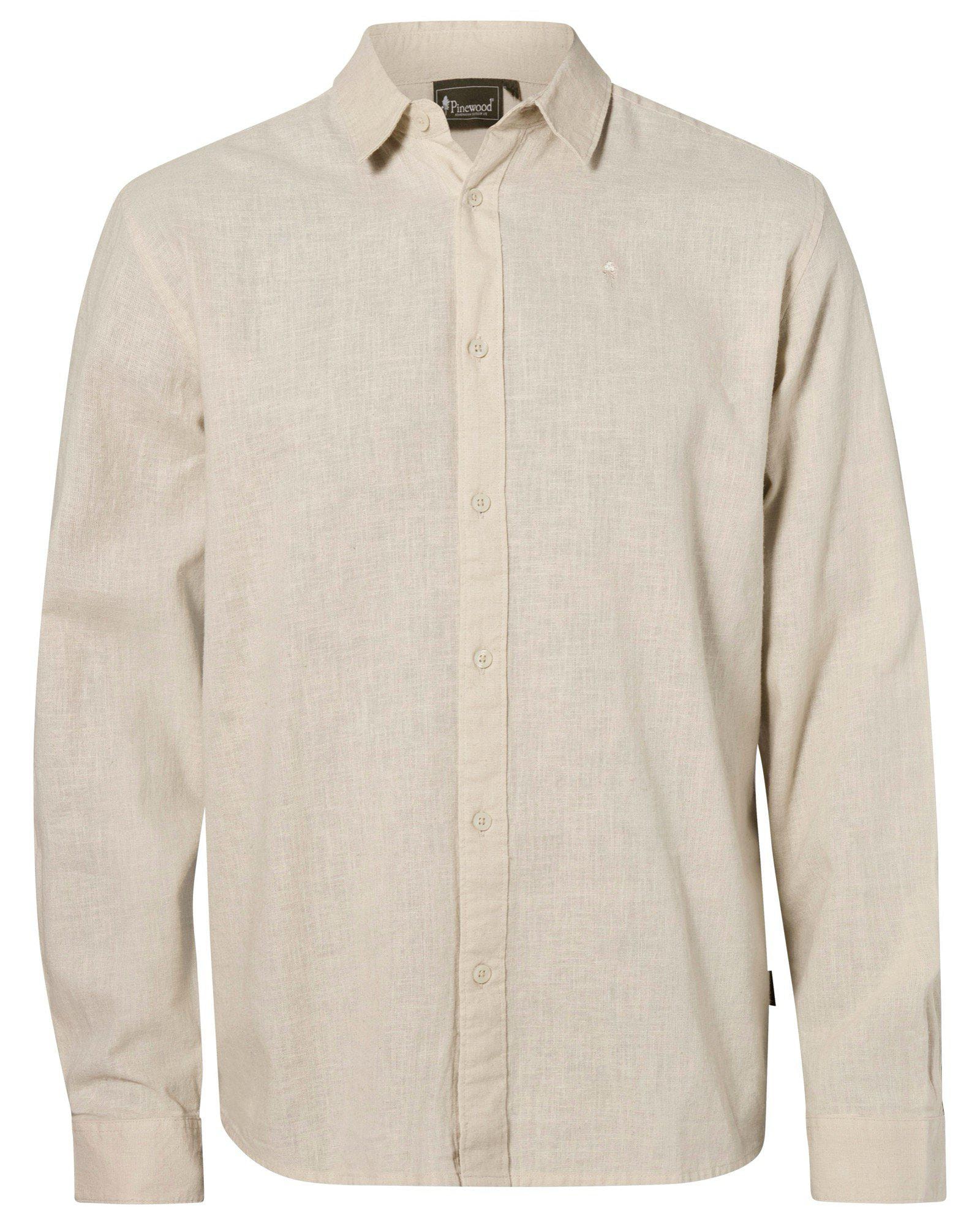 Pinewood Värnamo InsectSafe Hemp mix L/S Skjorta Herr Linen Beige
