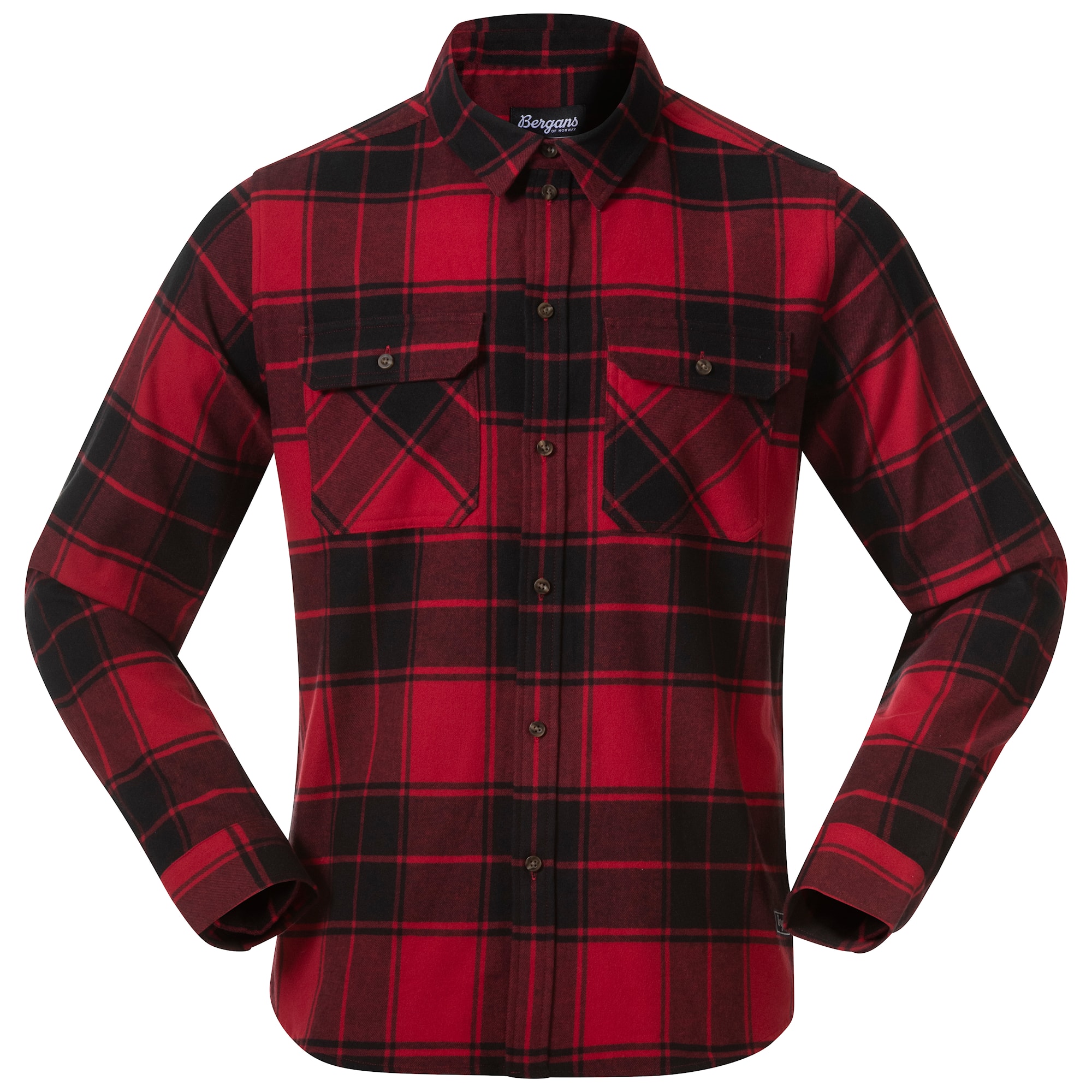 Bergans Nordmarka Flanellskjorta Herr Red/Black Check XXL -