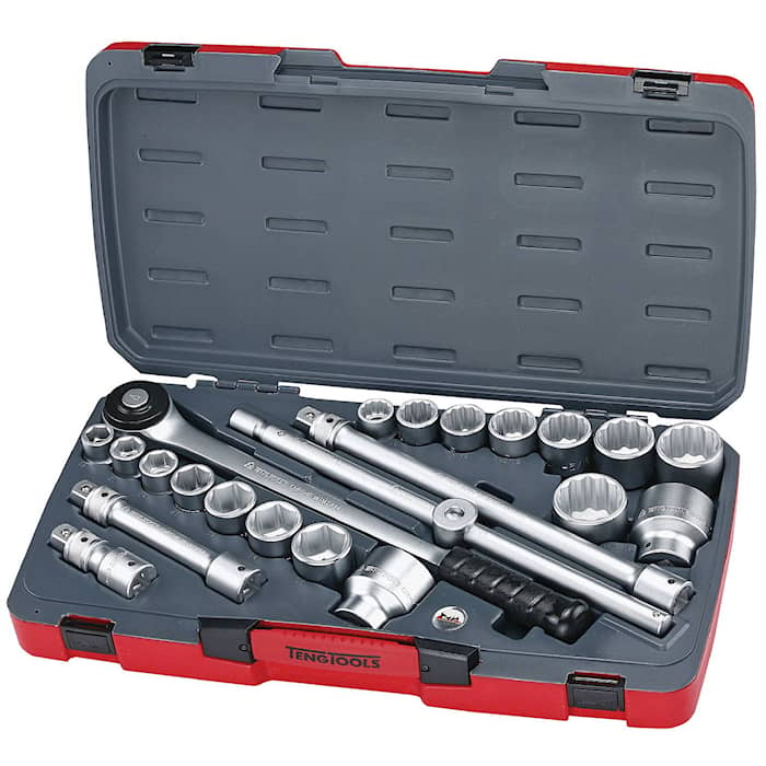 Teng Tools Hylsyavainsarja. Nelikulmainen 3/4\"-kiinnitys. T3422S