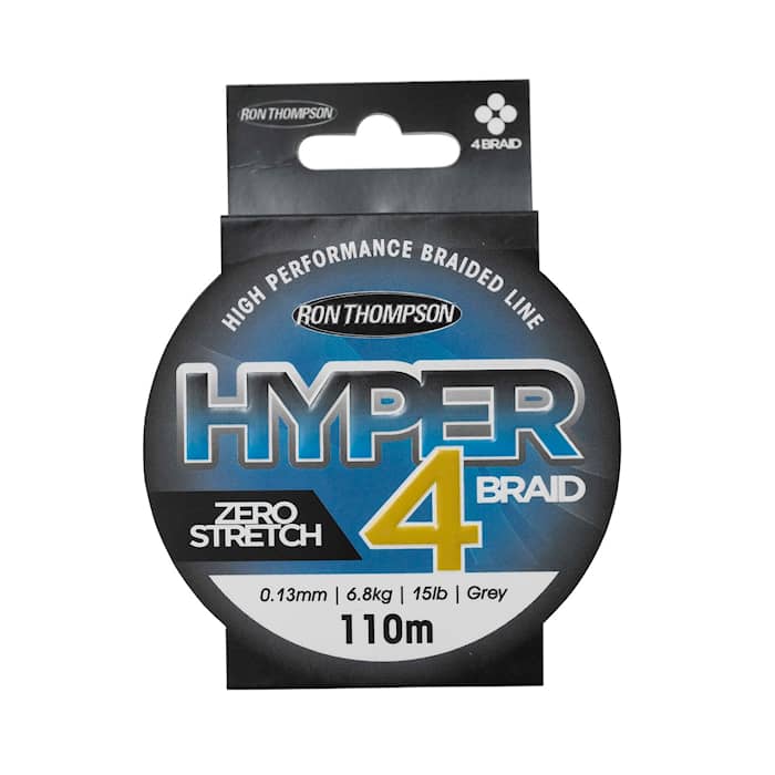 R.T. Hyper 4-Braid 110m 0.17mm 9.0kg Grå