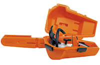 Stihl Motorsagskoffert, oransje plast Kjedebeskytter, spennbånd og transportkoffert