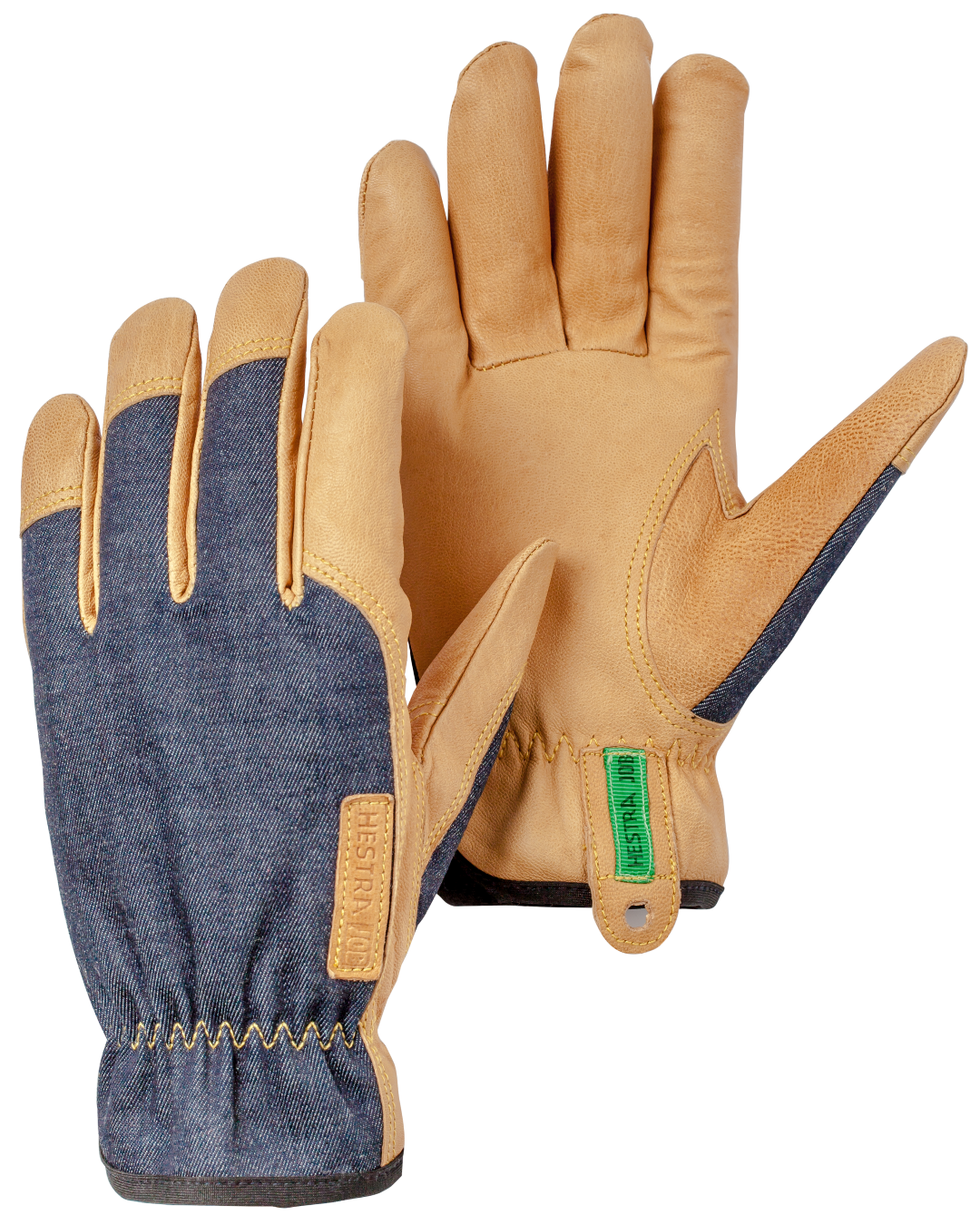 HestraJob Kobolt Denim Arbetshandske