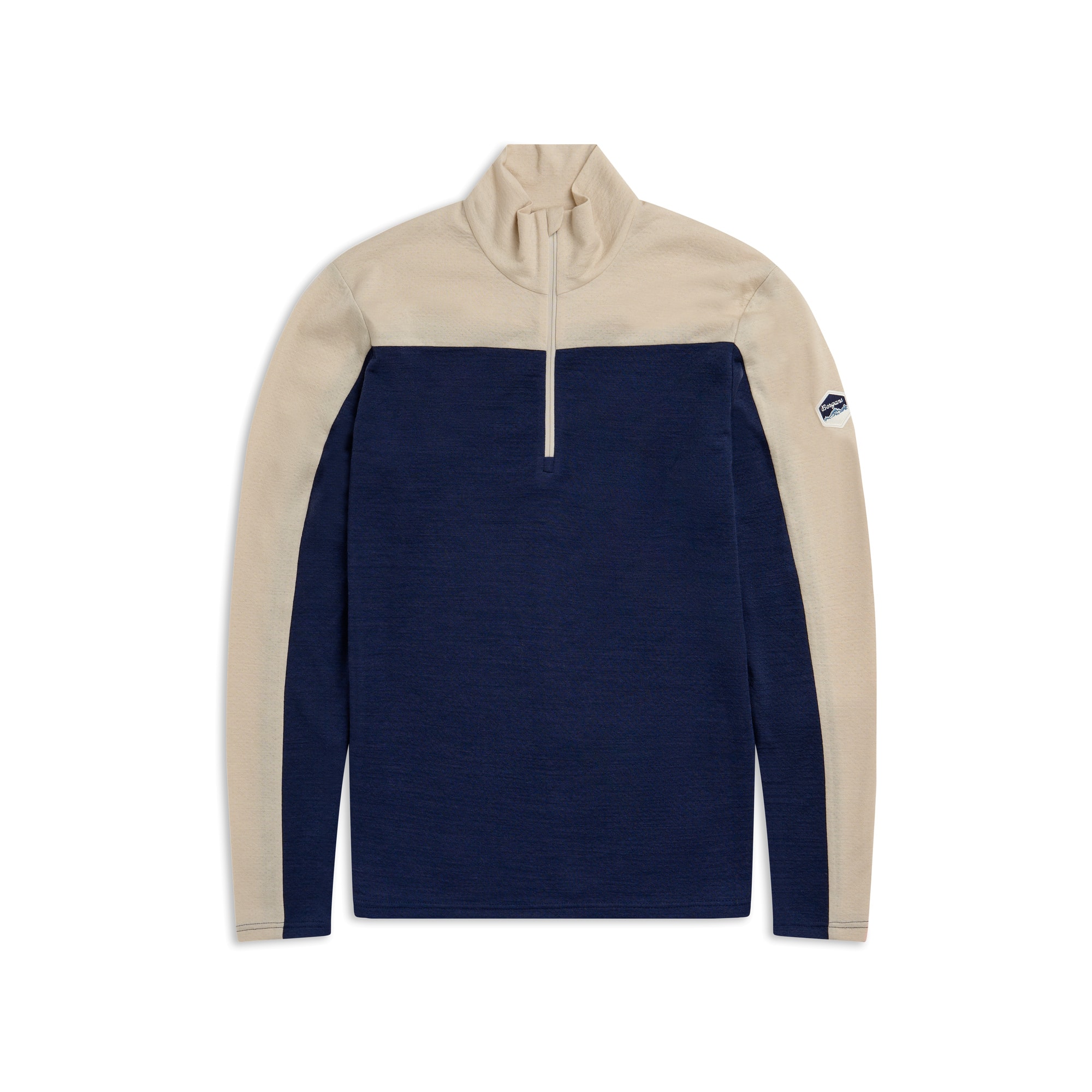 Bergans Inner:Dual Merino Half-Zip Aluspaita Miehet Navy Blue/Bone White