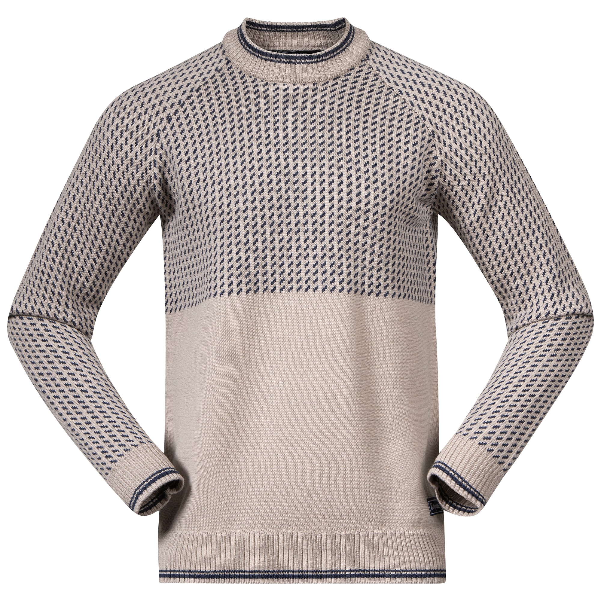 Bergans Alvdal Wool Jumper Men Sandstone/Navy Blue