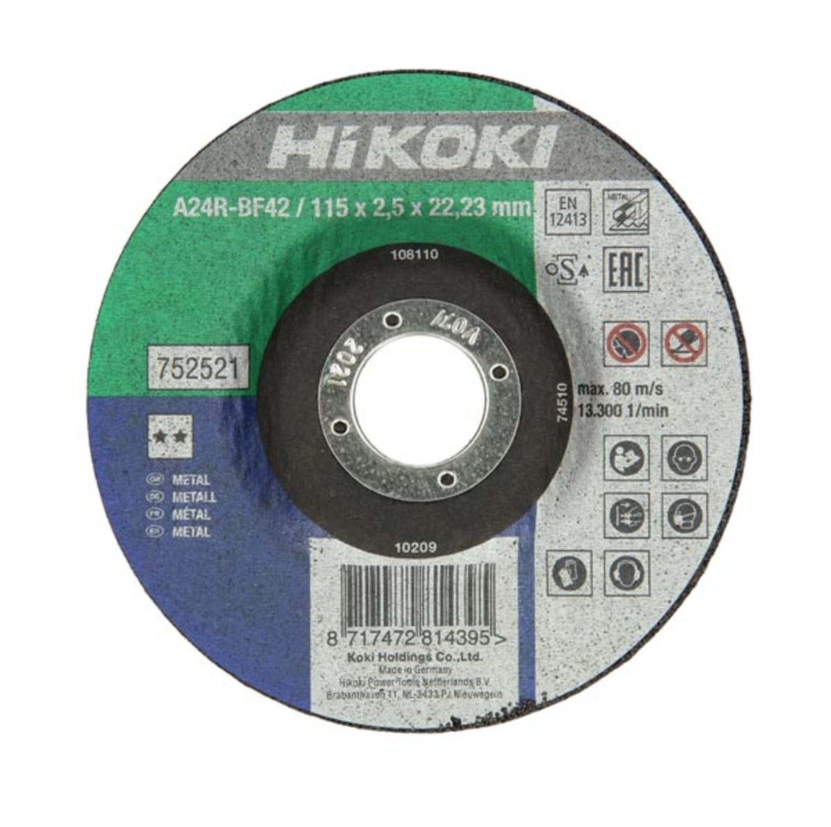 Hikoki Kapskiva Metall 125X2,5 2S