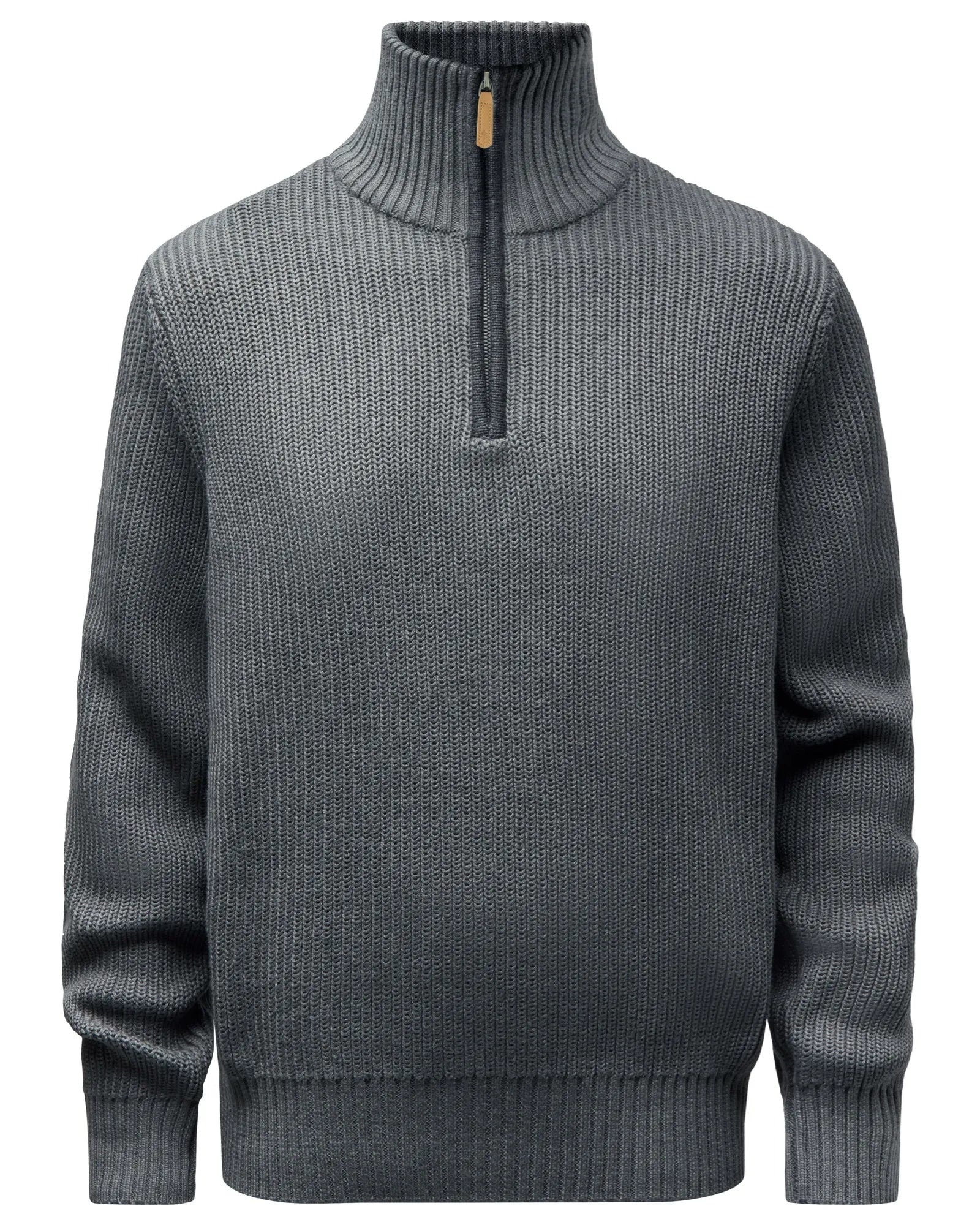 Pinewood Philip Stickad Tröja Herr Dark Grey Melange